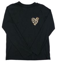 Černé triko se srdíčkem George