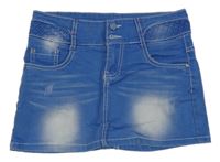 Modrá riflová sukně