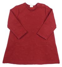 Vínové vzorované puntíkaté šaty H&M