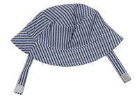 Modro-bílý pruhovaný plátěný klobouk F&F