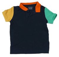 Tmavomodro-barevné polo tričko Primark