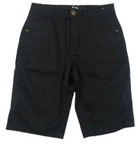 Černé plátěné slim kraťasy Urban