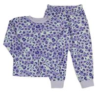Lila-mátové batikované pyžamo s leopardím vzorem F&F