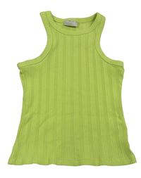 Limetkový žebrovaný top Matalan