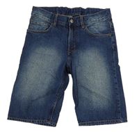 Modré riflové slim fit kraťasy H&M