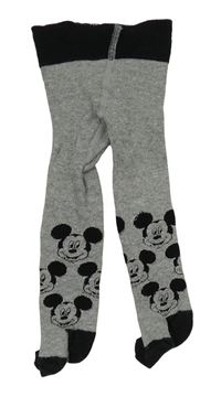 Šedé melírované punčocháče s Mickeym Disney