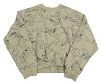 Béžová crop mikina se Space Jam zn. H&M