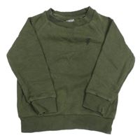 Khaki mikina s výšivkou zn. F&F