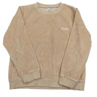 Pudrová mikina s nápisem