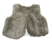 Šedá kožešinová podšitá vesta George