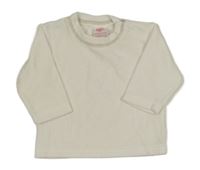 Smetanové sametové triko