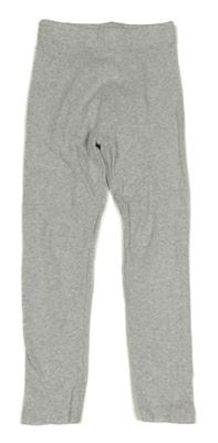 Světlešedé melírované žebrované legíny Nutmeg