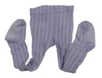 Lila vzorované punčocháče