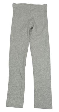 Světlešedé melírované žebrované legíny Tu