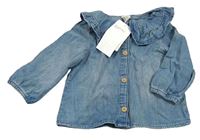 Nové - Modrá riflová halenka s límečkem H&M