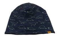 Tmavomodrá čepice s dinosaury Kiki&Koko