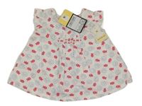 Nové - Bílá tunika s mušlemi a rybkami C&A