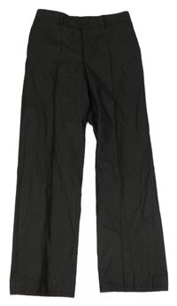 Černé pruhované slavnostní kalhoty