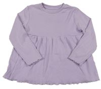 Lila žebrované triko Matalan