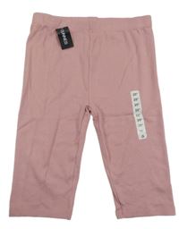Nové - Starorůžové žebrované elastické kraťasy Dunnes