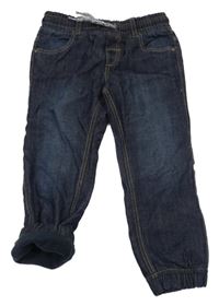 Tmavomodré zateplené jogger cuff rifle C&A