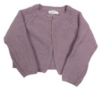 Fialový propínací crop svetr Primark