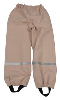 Růžové šusťákové podšité kalhoty H&M