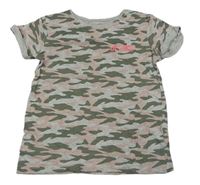 Šedo-khaki army tričko s nápisem Primark
