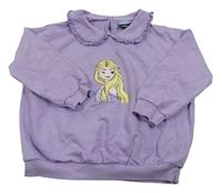 Lila oversize mikina s Elsou a límečkem Disney