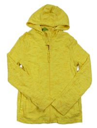 Žlutá melírovaná propínací mikina s kapucí Mountain Warehouse
