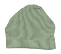 Zelená pletená podšitá čepice 