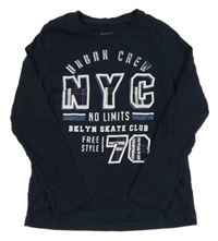 Tmavomodré pyžamové triko s nápisy Pepperts