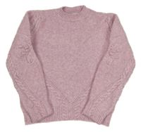 Růžový melírovaný svetr only