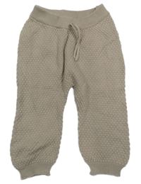 Hnědé vzorované pletené tepláky Ergee