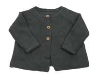 Tmavošedý propínací svetr George