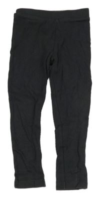 Tmavošedé žebrované legíny 