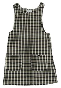 Šedo-černé kostkované šaty s kapsami Primark