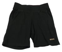 Černé bavlněné kraťasy s logem Hugo Boss