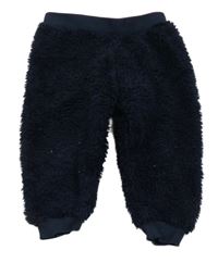 Tmavomodré chlupaté tepláky Lupilu