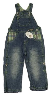 Nové - tmavomodro-zelené laclové rifle s kapsami Adams