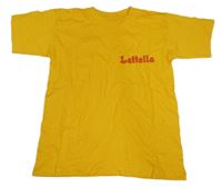 Žluté tričko s nápisem 