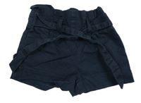 Tmavomodré plátěné kraťasy s páskem Name it