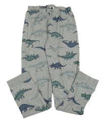 Šedé pyžamové kalhoty s dinosaury hema