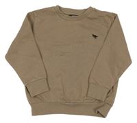 Hnědá mikina s výšivkou Next