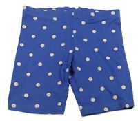 Modré puntíkaté elastické kraťasy F&F