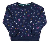 Tmavomodrá mikina s leopardím vzorem M&S