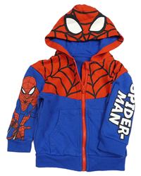 Modro-červená propínací mikina s kapucí - Spider-man George