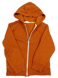 Oranžová propínací mikina s kapucí H&M