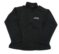 Černá fleecová mikina s nápisem