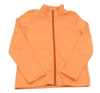 Neonově oranžová propínací sportovní mikina Decathlon